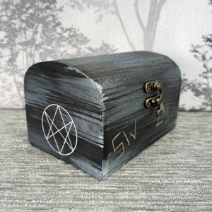 Supernatural Demon Protection Symbol Box. Black, blue and silver or black, red and gold. image 9