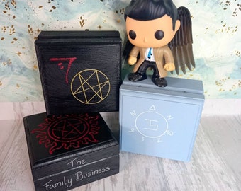 Set of 3 Supernatural Keepsake Boxes. Angels, Demons and Hunters.