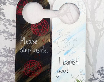 Demon trap and Angel banishing Supernatural Door Hanger