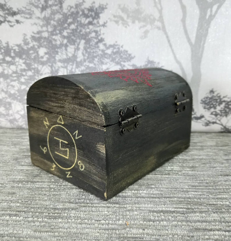 Supernatural Demon Protection Symbol Box. Black, blue and silver or black, red and gold. image 6