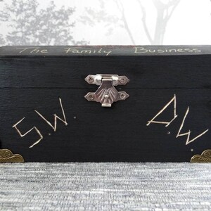 The Family Business Supernatural Inspired keepsake Box. Saving people and hunting things. Angel, Sam and Dean, pentagram, cain image 3