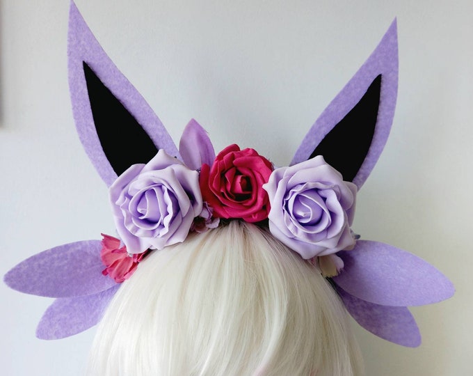 Eeveelutions Ears Espeon Headpiece Headdress Flower Crown Etsy