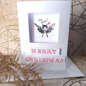 Angel Christmas Card. Insult, simplistic. image 1