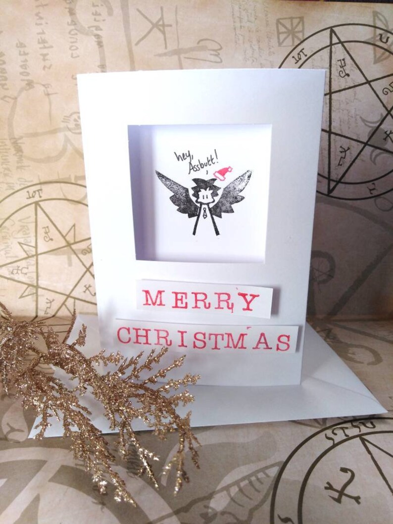 Angel Christmas Card. Insult, simplistic. image 1