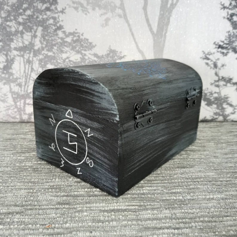 Supernatural Demon Protection Symbol Box. Black, blue and silver or black, red and gold. image 10