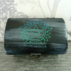 Supernatural Demon Protection Symbol Box. Black, blue and silver or black, red and gold. image 8