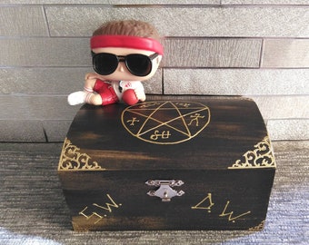 Supernatural Family Business Protection Box. Demon trap, pentagram, Angel, Winchester, curse box, jewellery box, jewelry box, gift