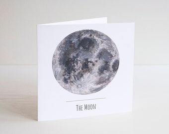 Hugging the Moon Greeting Card - Etsy UK