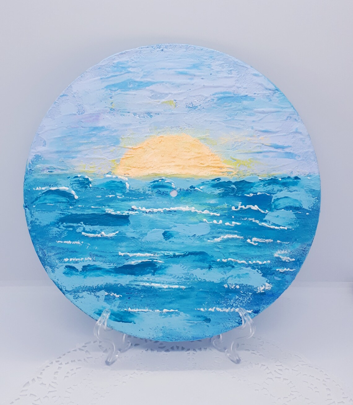 Decorative plastic plate SEA Acrylic painting wall Plate Etsy
