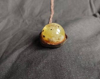 Epoxidharz Halskette mit Holz - At the Beach - Necklace - für Naturliebhaber