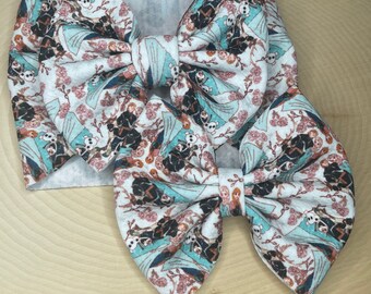 4" Paire Filles Handmade Rose Frozen Character HAIR BOWS 4" Paire Filles Handmade Rose Frozen Character HAIR BOWS