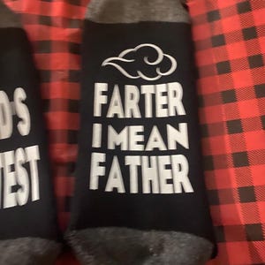 Worlds greatest farter, great father, gifts for him, Father's Day, dad gifts, husband gifts, funny socks, fart socks, gag gift, Christmas image 2