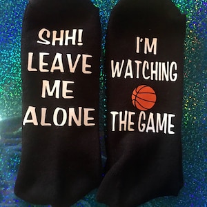 Watching the game socks, basketball socks, football socks, fathers gifts, dad gifts, football, basketball gift, Father&#39;s Day gift, boys sock