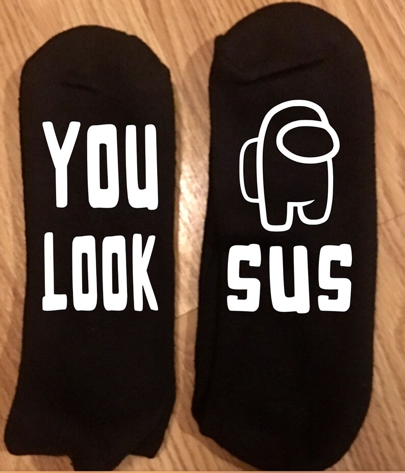 Among Us Inspired Socks Gamer Socks Teen Teenager Stocking Etsy Canada