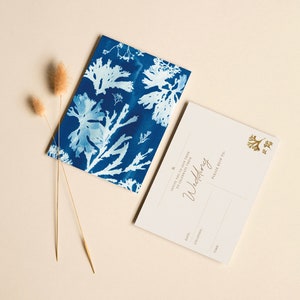Inviti per matrimonio in stile costiero / Pronti da scrivere / Confezione da 10 / Perfetti per matrimoni in spiaggia, in riva al mare e qualcosa di blu