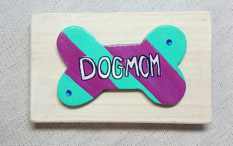 Striped Bone Kitchen Decor for Dog Lover Dog Mom Bone Shaped Fridge Magnet