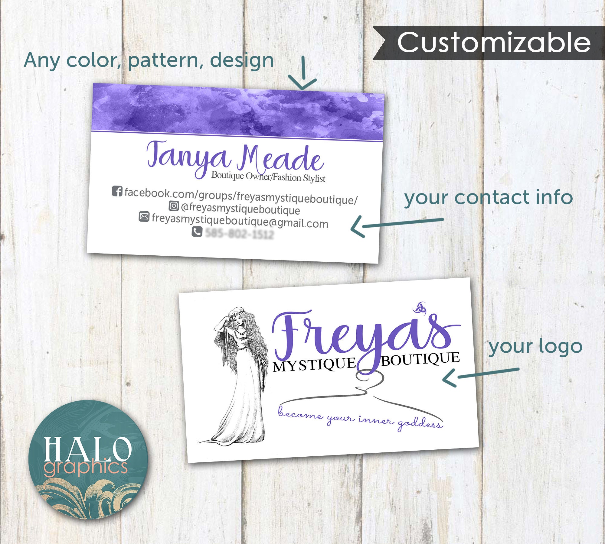 Custom Business Cards business & coupon card business thank Etsy