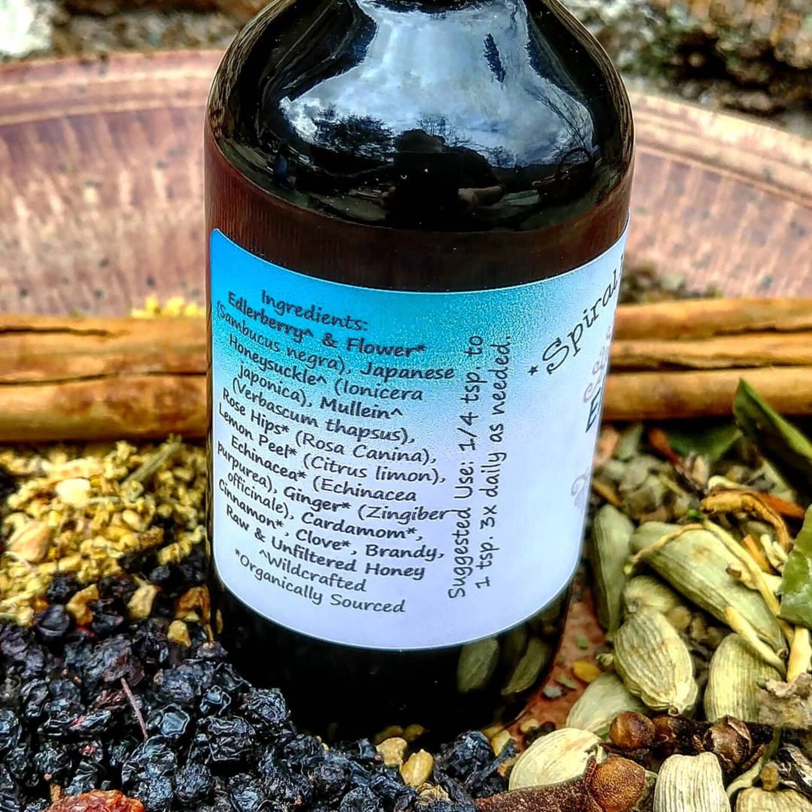 Elderberry Elixir Syrup With Echinacea Raw Honey for Winter Etsy