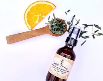 Citrus Essential Oil Spray| Yoga Mat, Body & Hands | Sweet Orange, Lemongrass, Grapefruit