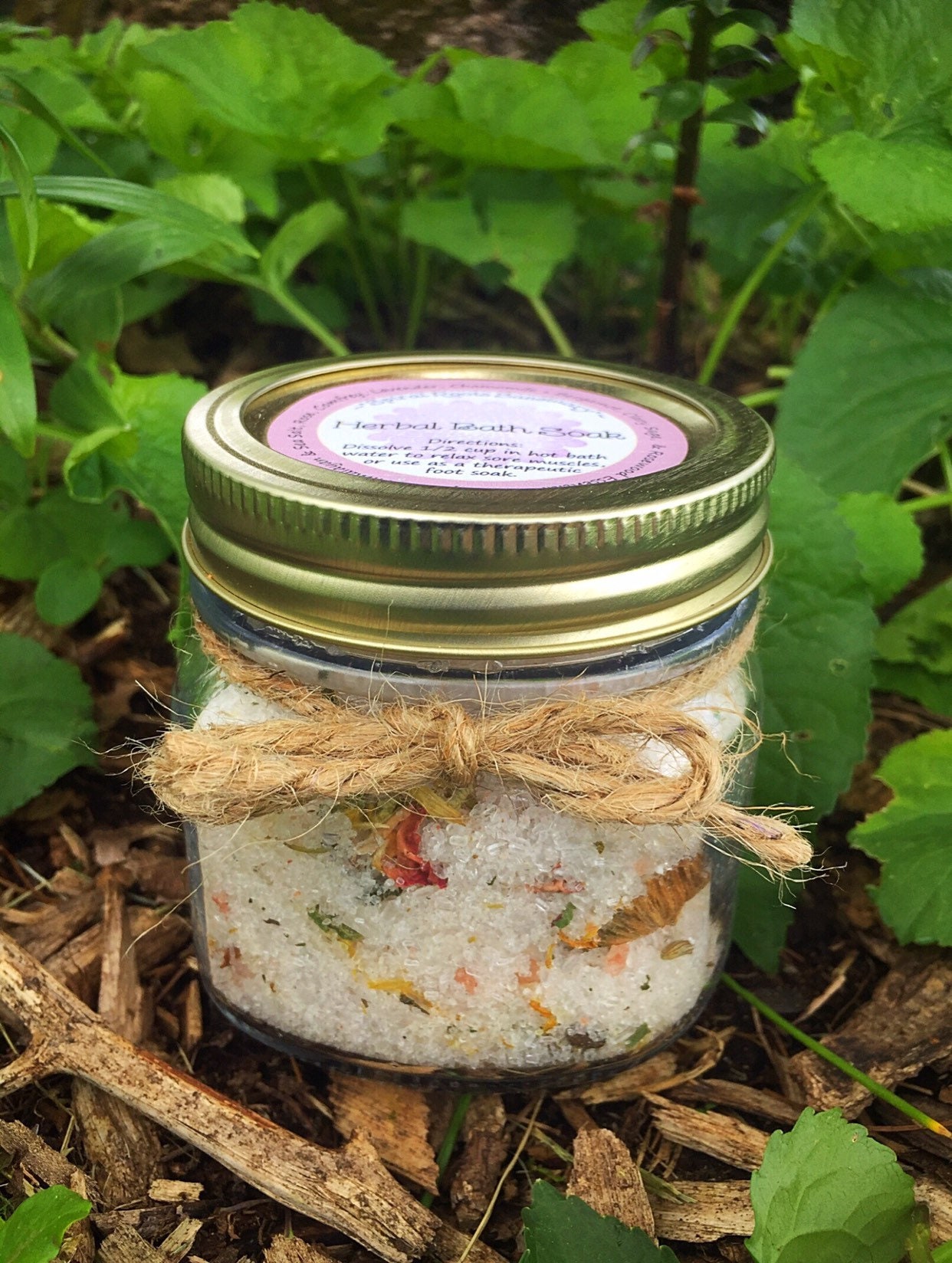 Herbal Bath Soak Salts for Relaxation Stress W/ Epsom Salt, Himalayan