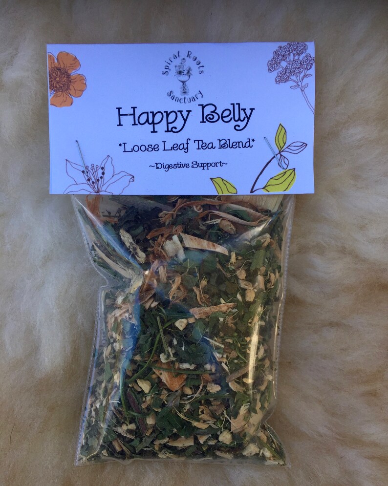 Digestion Support Organic Loose Leaf Happy Belly Tea Blend for Etsy