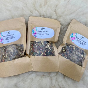 Rose, Cardamom, Tulsi & Ashwagandha Loose Leaf Tea | Heart Opening + Meditation | Adaptogens for Stress Relief | Caffeine-Free Herbal Blend