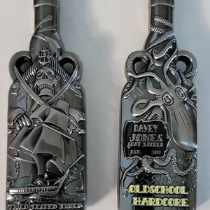 Kraken whiskyfles militaire uitdagingsmunt, Usn, CPO, onderofficier, GLOEDNIEUW