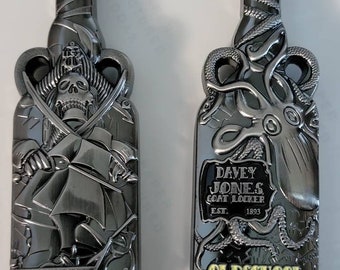 Moneda de desafío militar de botella de whisky Kraken, USN, CPO, suboficial mayor, NUEVA