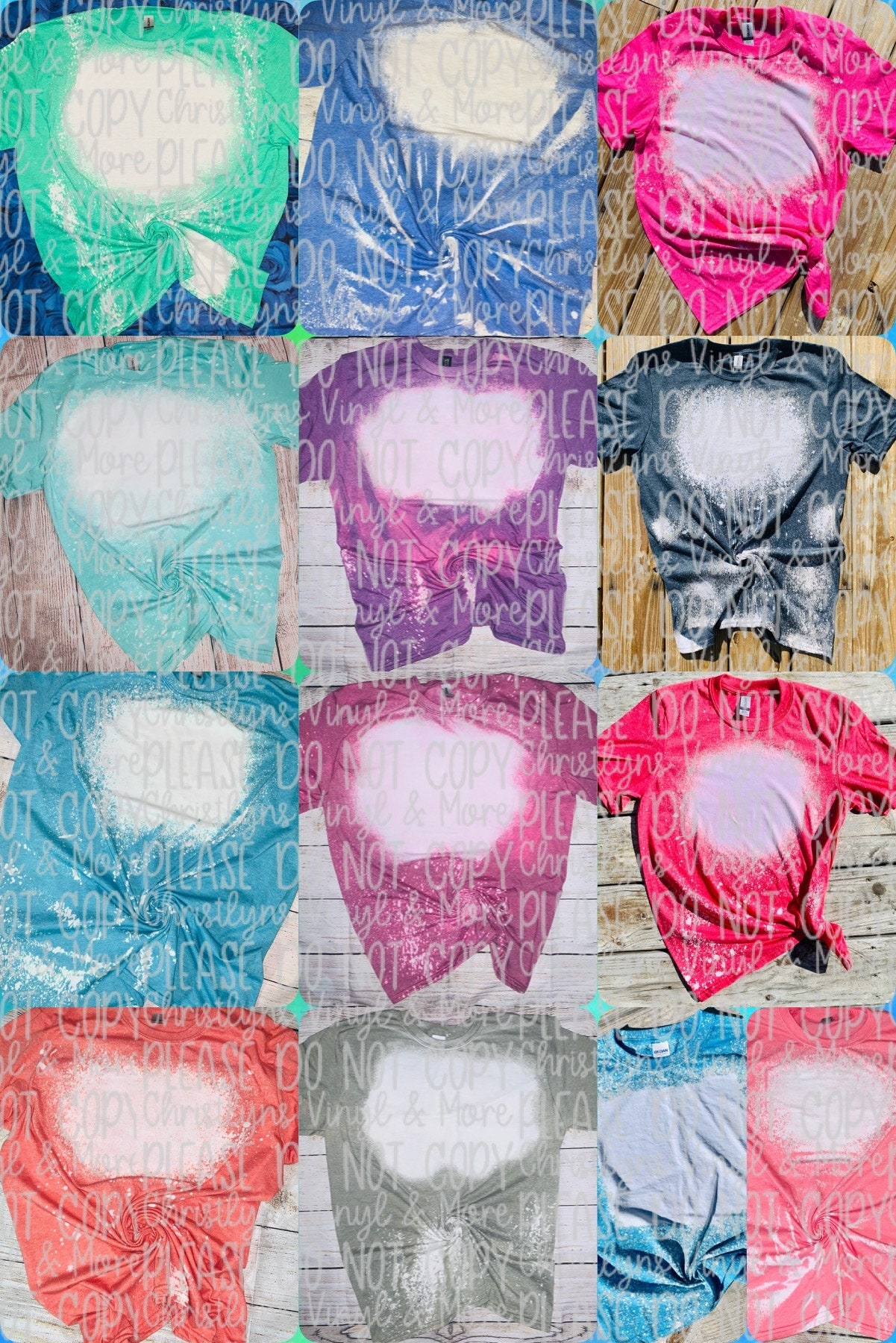 Gildan Softstyle Bleached Color Chart Digital Download Mock Use Cute