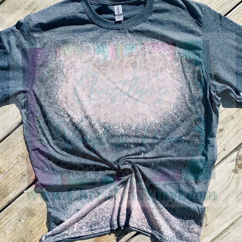 Gildan Softstyle Heather Dark Grey Bleached Shirt Mockup Digital Download Blank Add Designs to