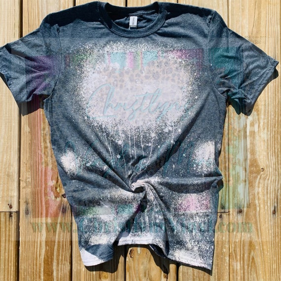 Dark grey cheap bleached shirt