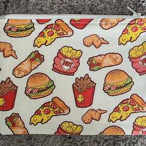 Fastfood staat eerlijke noedels sushi zakje met ritssluiting - terug naar school etui met ritssluiting - etui - zakje met ritssluiting - make-uptasje - kaartzakje