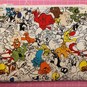 Cartoon uit de jaren 90 - Looney Tunes - terug naar school - etui met ritssluiting - etui - etui met ritssluiting - make-uptasje - kaartetui