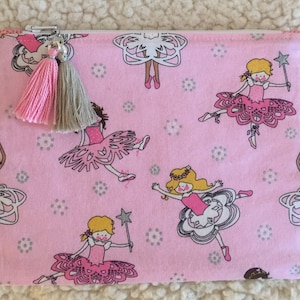 Ballet - Princess - Ballerina - back to school- zippered case - pencil case - zippered pouch - makeup bag - small bag - card pouch