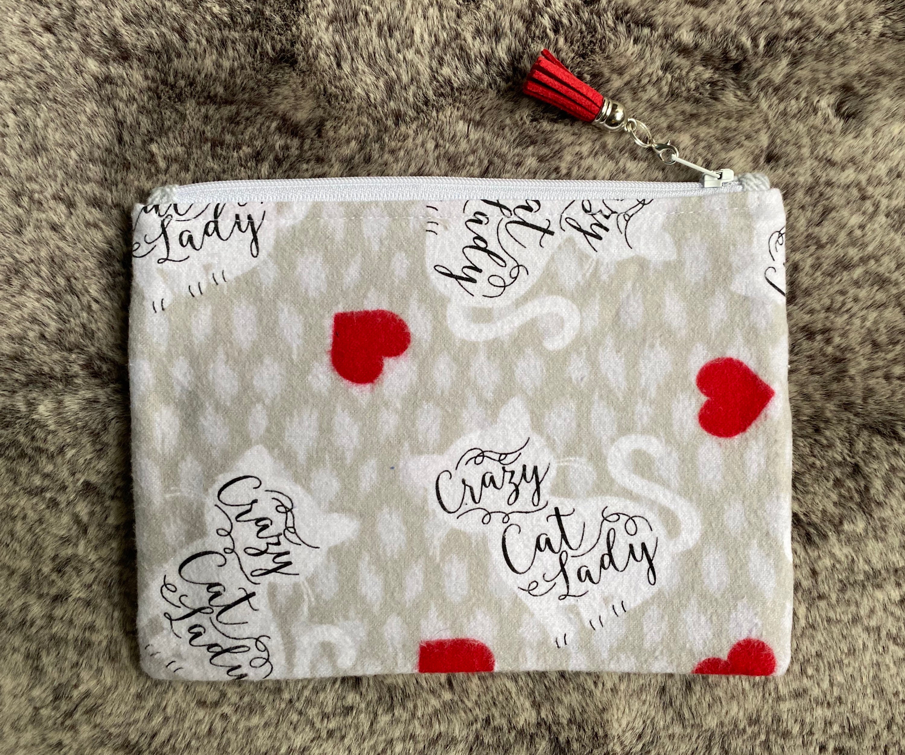 Make-up-Tasche Für Katzenliebhaber – 24x17x4 Cm, Baumwolle, Mit Reißverschluss, Geschenkidee