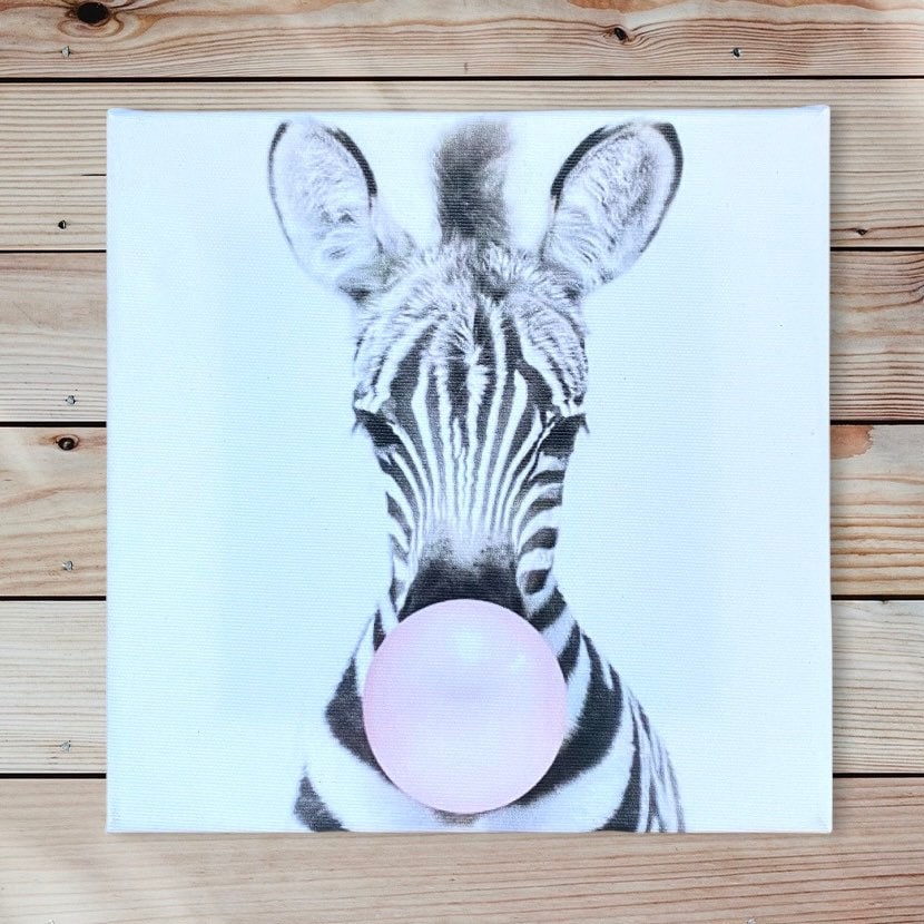Impression sur Toile Zèbre Bulle