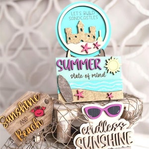Summer Tiered Tray Svg | Beach Tiered Tray Svg | Summer Beach Tier Tray Svg | Laser Ready Files | Beach Signs Svg | Summer Signs Svg |