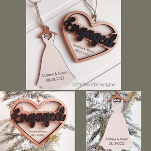 Engaged Ornaments Svg | Engaged Gifts Svg | Engagement Ornaments Svg | Wood Ornaments Svg | Glowforge Ornaments Svg | Engaged Svg |