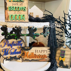 Halloween Tiered Tray Svg | Halloween Tier Tray Svg | Witch Tiered Tray Svg | Witch Tier Tray Svg | Laser Ready Files | Glowforge Files |