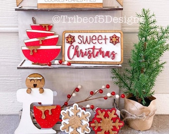 Gingerbread Tiered Tray svg / Gingerbread Tier Tray svg / Sweet Treats Tiered Tray svg / Christmas Baking Tiered Tray svg /
