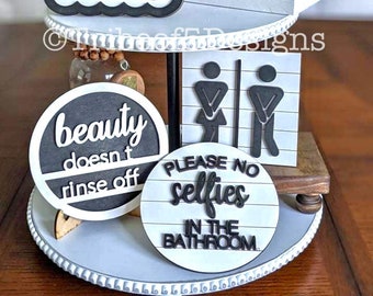 Bathroom Tiered Tray svg | Bathroom Tier Tray Signs svg | Bathroom Signs svg | Bathroom Shelf Sitters | Bathroom Shelf Sitters svg | Svgs |