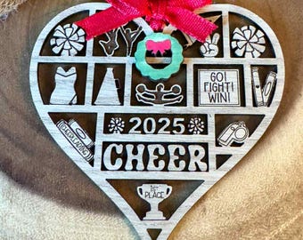Cheer Ornaments Svs | Personalized Cheer Ornament Svg | Cheerleading Ornaments Svg | Christmas Cheerleading Ornaments Svg | Cheer Svg File |
