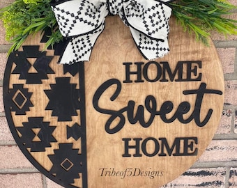 Home Sweet Home Front Door Sign Svg | Front Door Hangers Svg | Home Sweet Home Signs Svg | Front Door Signs Svg | Laser Ready Files | Svg |