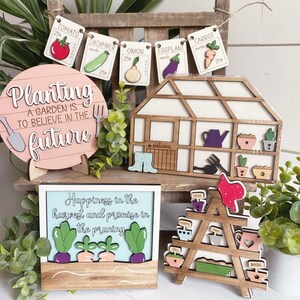 Gardening Tiered Tray Svg | Gardening Tier Tray Svg | Garden Tiered Tray Svg | Laser Ready Files Svg | Garden Signs Svg | Gardening Svgs |