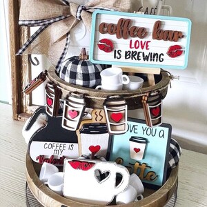 Valentine Coffee Tiered Tray svg | Valentines Day Tiered Tray svg | Coffee Bar Tiered Tray sv g | Valentine&#39;s Day Coffee Tiered Tray svg |