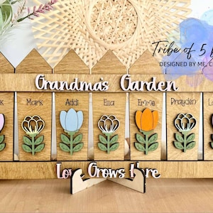 Personalisierte Mama Oma Zeichen | Omas Gartenschild | Mamas Gartenschild | Personalisierte Mutter Zeichen | Personalisiertes Enkelkind-Zeichen