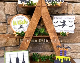 Witch Tiered Tray svg / Witch Signs svg / Not Your Basic Witch Sign svg / Bottoms Up Witches svg / Halloween Tiered Tray svg / Witch svg /