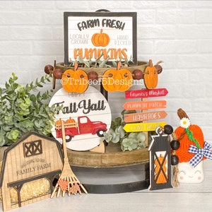 Fall Tiered Tray Svg | Autumn Tiered Tray Svg | Fall Tier Tray | Pumpkins Tiered Tray Svg | Laser Ready Files | Glowforge Files | Fall SVG |