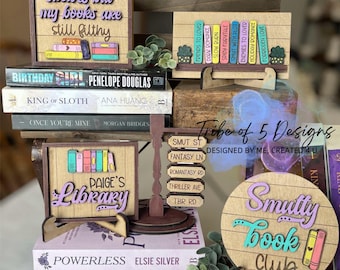 Smut Book Tiered Tray Svg | Smut Book Shelf Sitter | Book Lover Shelf Sitter | Book Lover Tiered Tray Svg | Book Tiered Tray Svg | Smut Svg