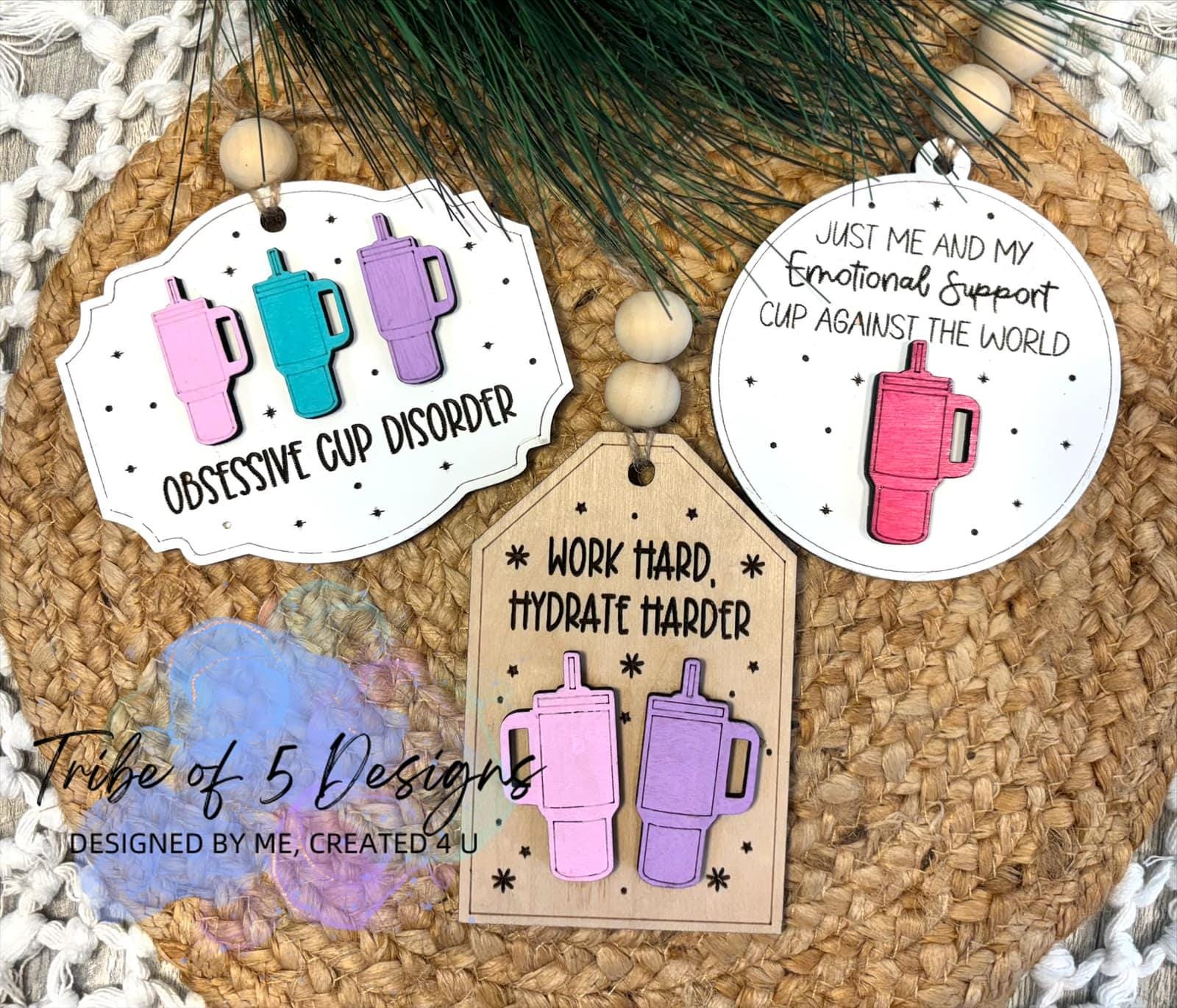 Funny Christmas Ornaments Svg | Obsessive Cup Disorder Svg | Funny Ornaments Svg | Laser Ornaments Svg | Glowforge Ornaments SVg | Laser Svg